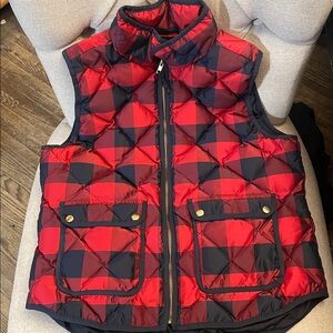 J. Crew plaid buffalo checkered quilted vest